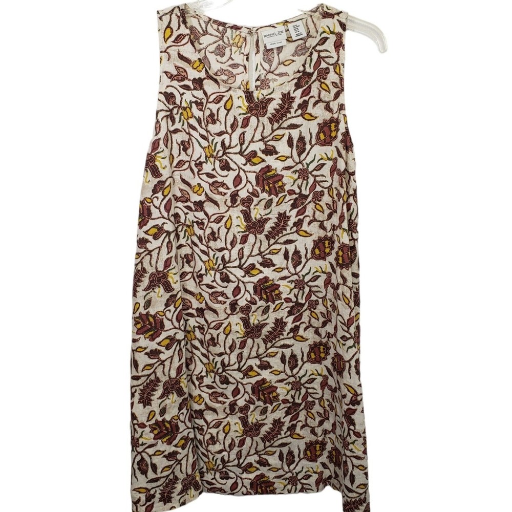 Rachel Zoe 100% Linen Sleeveless Midi Dress; Size Medium